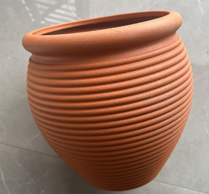 HDPE Nordic Morandi Color Ceramic-like Flower Pot with Hand-painted Colored Glaze for Large-capacity Indoor and Outdoor Use