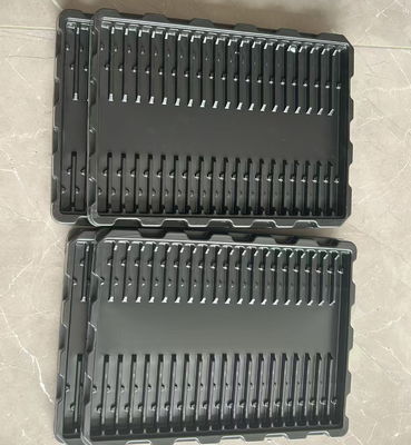Wholesale Black PS 100-Grid 21*16*5 Inner Diameter Anti-Static Blister Tray for Hardware and Circuit Board Packaging