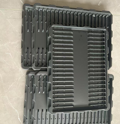 Wholesale Black PS 100-Grid 21*16*5 Inner Diameter Anti-Static Blister Tray for Hardware and Circuit Board Packaging