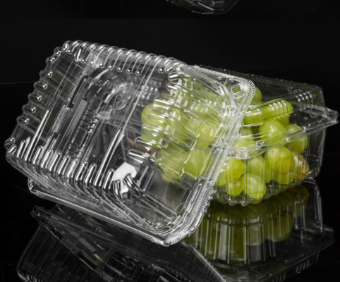 clear pet fruit container  produce clamshell  vegetable plastic box  disposable fruit container  transparent clamshell box  blister fruit box