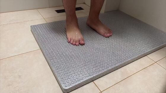 Mold Resistant Shower Mat with Fast Drainage and Massage Bumps EPP Bath Mat Non Slip Mat for Bathroom Safety
