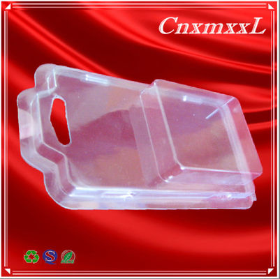 Double Clamshell ทนทาน 0.6mm PVC Blister Tray บรรจุภัณฑ์สำหรับฮาร์ดแวร์