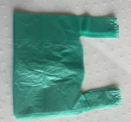 กระเป๋าช็อปปิ้ง HDPE ทนต่อแรงกระแทกสูง สามารถรีไซเคิลได้ และมีโลโก้ที่กําหนดเองสําหรับการใช้ในซุปเปอร์มาร์เก็ต