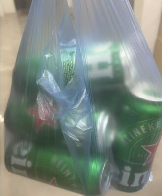 การบรรจุที่กําหนดเอง HDPE กระเป๋าสะพายด้วยความทนทานต่อแรงกระแทกสูงและวัสดุที่สามารถรีไซเคิลได้สําหรับร้านซุปเปอร์มาร์เก็ต