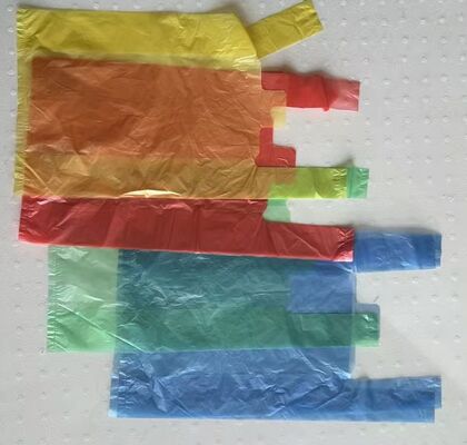 ถุงช้อปปิ้ง HDPE รีไซเคิลแบบกำหนดเองพร้อมความทนทานต่อแรงกระแทกสูงสำหรับซูเปอร์มาร์เก็ต