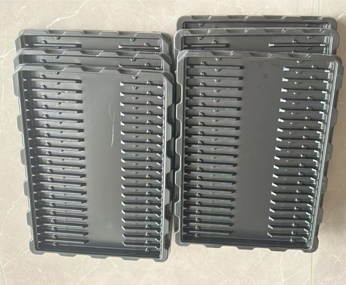กระปุกกระเป๋าสะพายสีดํา PS Anti-static สําหรับส่วนประกอบอิเล็กทรอนิกส์และแบตเตอรี่ลิตியம்