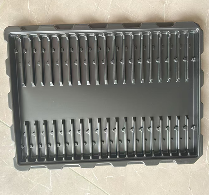 ขายปลีก สีดํา PS 100-grid 49*16*7 แอนติสตาติก บลิสเตอร์เทรย์สําหรับ PCBA แผ่นแผ่นวงจรบรรจุ
