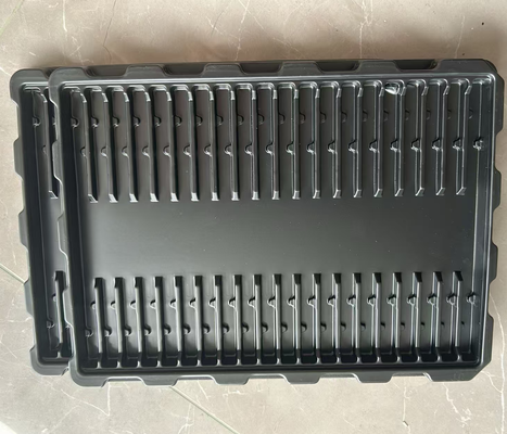 ขายปลีก สีดํา PS 40-grid 63*14*15 แอนติสตาติก เทรย์สําหรับบอร์ดวงจรและเครื่องประดับ